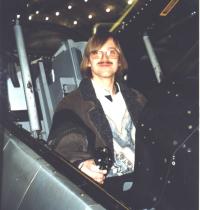 Me in an F-16 cockpit mockup Me in an F-16 cockpit mockup